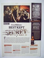 2010 Black Stone Cherry Evan Williams Whiskey Ad Magazine Advertisement Page