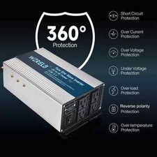 1800W Pure Sine Wave Inverter 48V to 120V Power Car Home Solar Truck Camp Motor