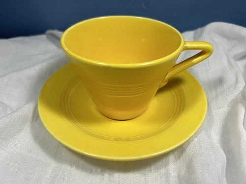 Vintage Fiesta Fiestaware Coffee Cup & Saucer Set - Retro Dinnerware