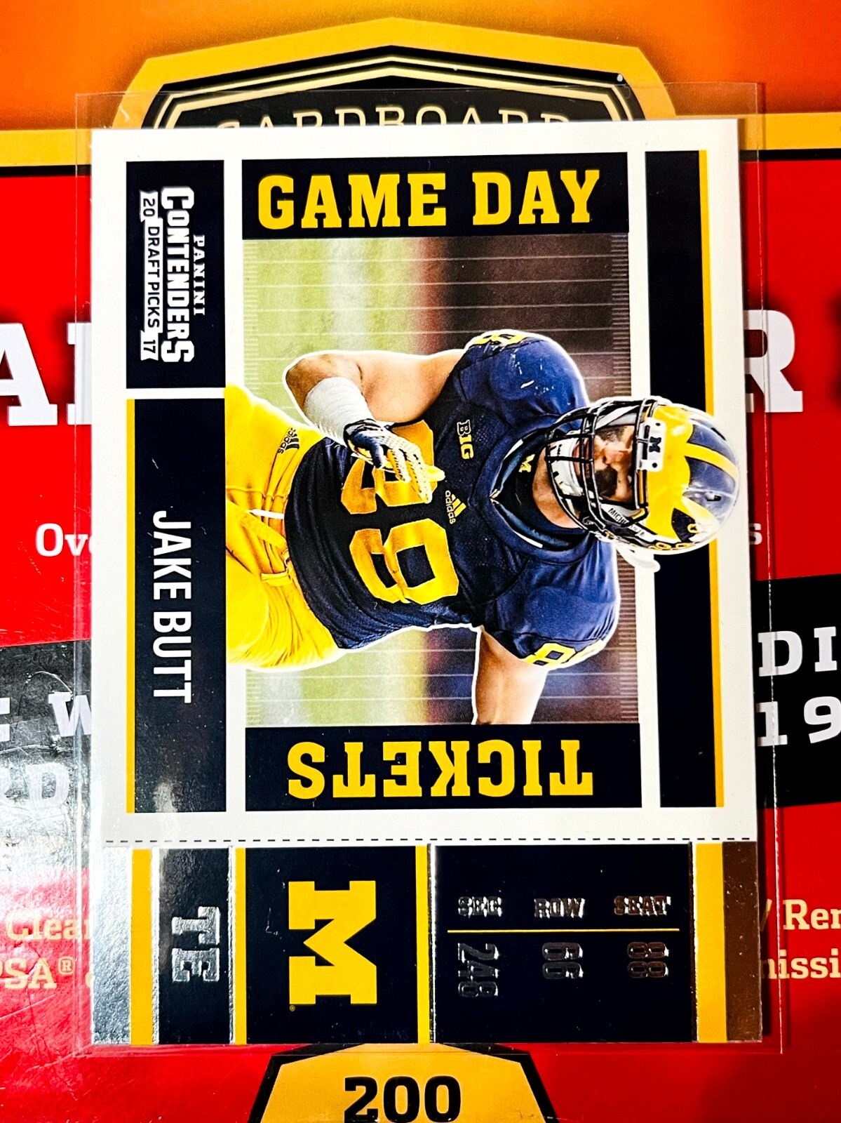 2017 Panini Game Day Tickets Jake Butt Rookie NFL Card v595