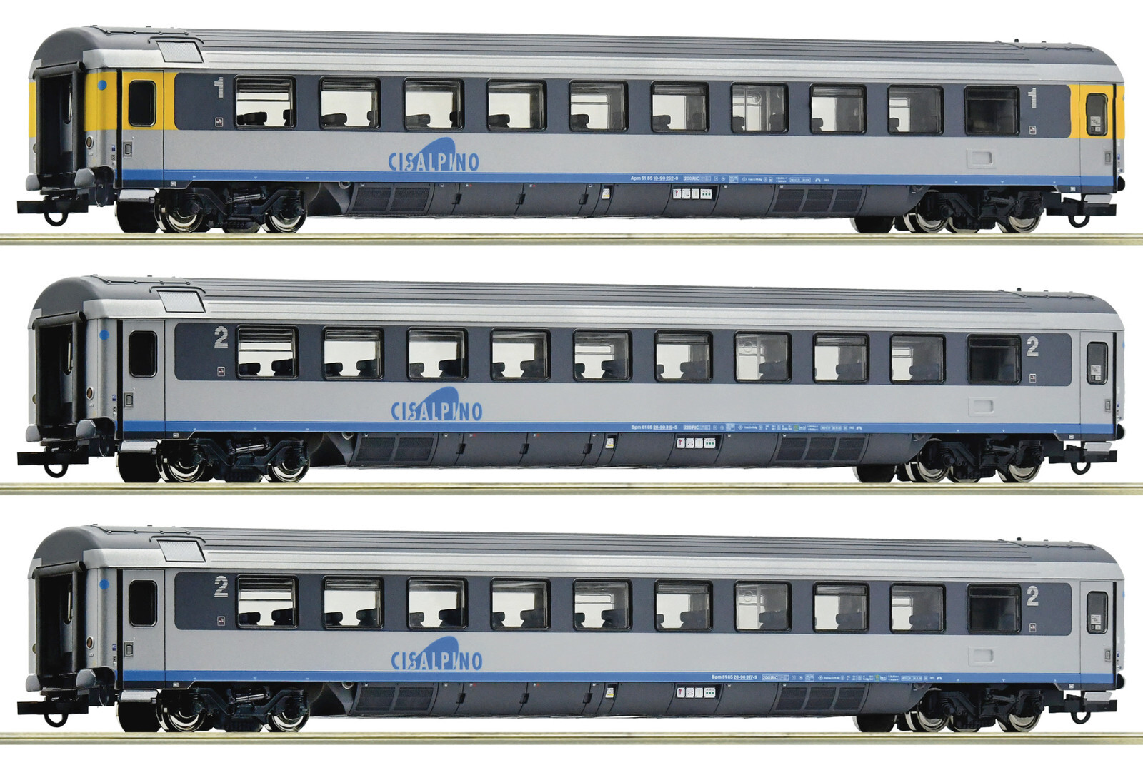 Roco 6200032 - 3-tlg. Set 1: Cisalpino, CIS, EuroCity-Wagen , 1:87, NEUHEIT