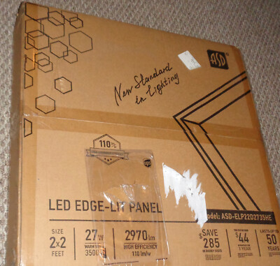 ASD Ceiling LED EDGE-LIT Panel 2x2ft Standard Series ELP22D2735HE BNIB