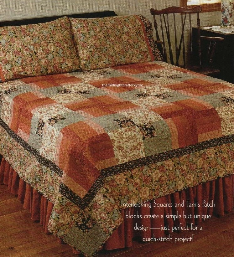 Interlocking Squares Quilt Pattern