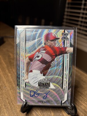2021 Leaf Metal Draft - Silver Wave #BA-DG1 Drew Gray (AU, RC)