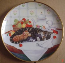 Lovely Franklin Mint Collectors Plate CAT NAP