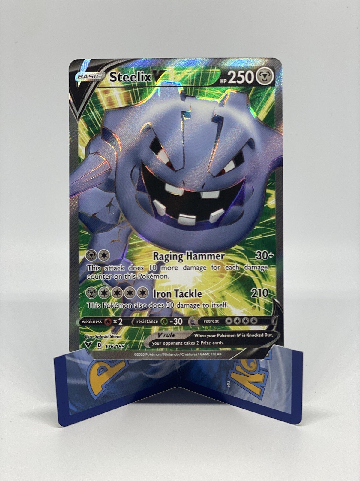 Pokémon TCG Steelix V Full Art Vivid Voltage 176/185 Holo Mint Condition