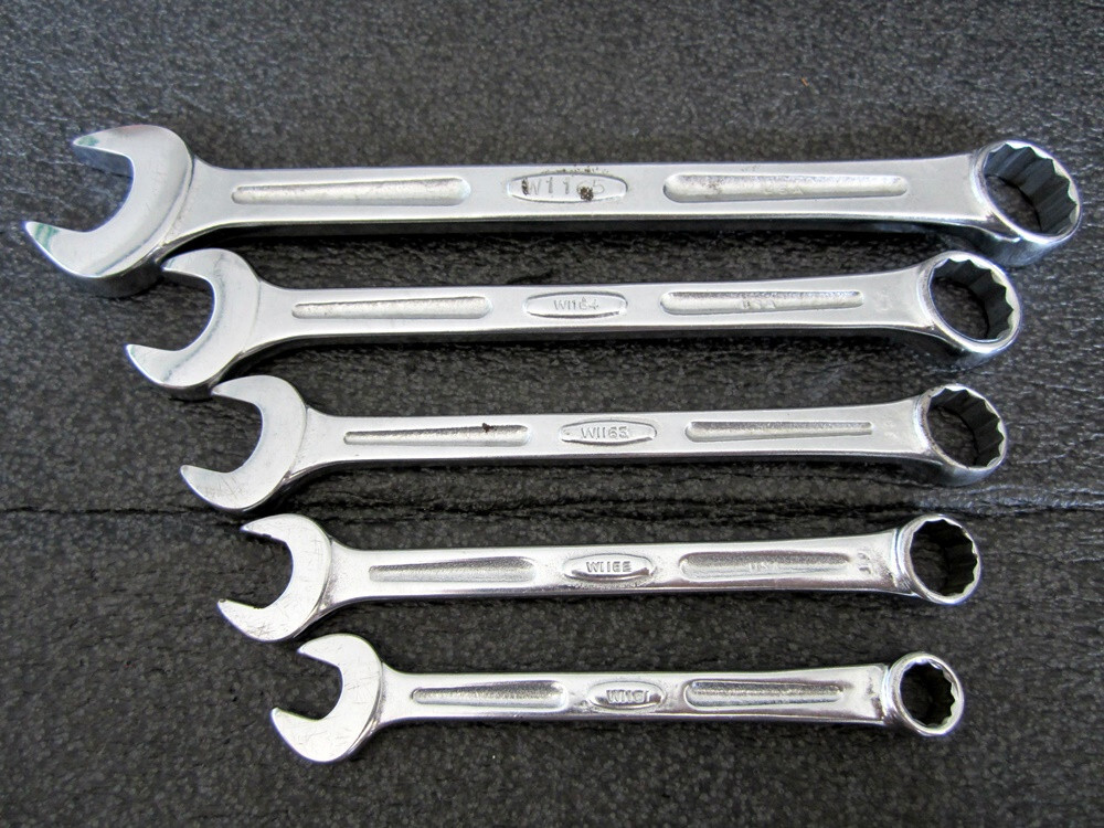 Vintage Bonney Tools 5pc Whitworth Combination Wrench Set W100R BSA Made in USA eBay