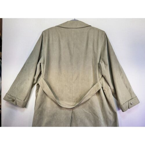 Gallery Mens Double-Breasted Coat XL Beige Tan Plaid Lining - Picture 10 of 13