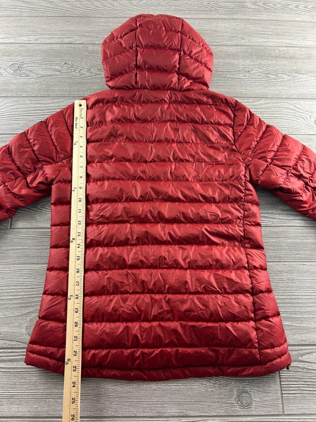 lole quilted lightweight hooded down puffer full zip jacket
