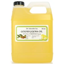 100% PURE ORGANIC JOJOBA OIL UNREFINED VIRGIN COLD PRESSED 32 OZ/1 QUART