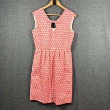 Belle Badgley Mischka Dress Womens 8 Pink Floral Textured Fabric