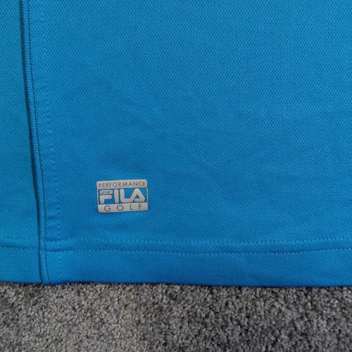 Fila Sport Golf Men's Size Small Polo Shirt Top Turquoise Teal Athletic Fit - Picture 9 of 9