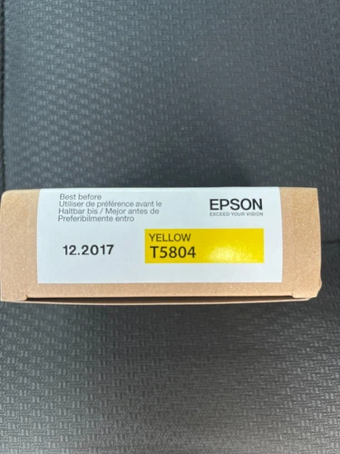 New Sealed Genuine Epson Pro 3800 3880 Yellow K3 Ink T5804 Exp: 12/2017