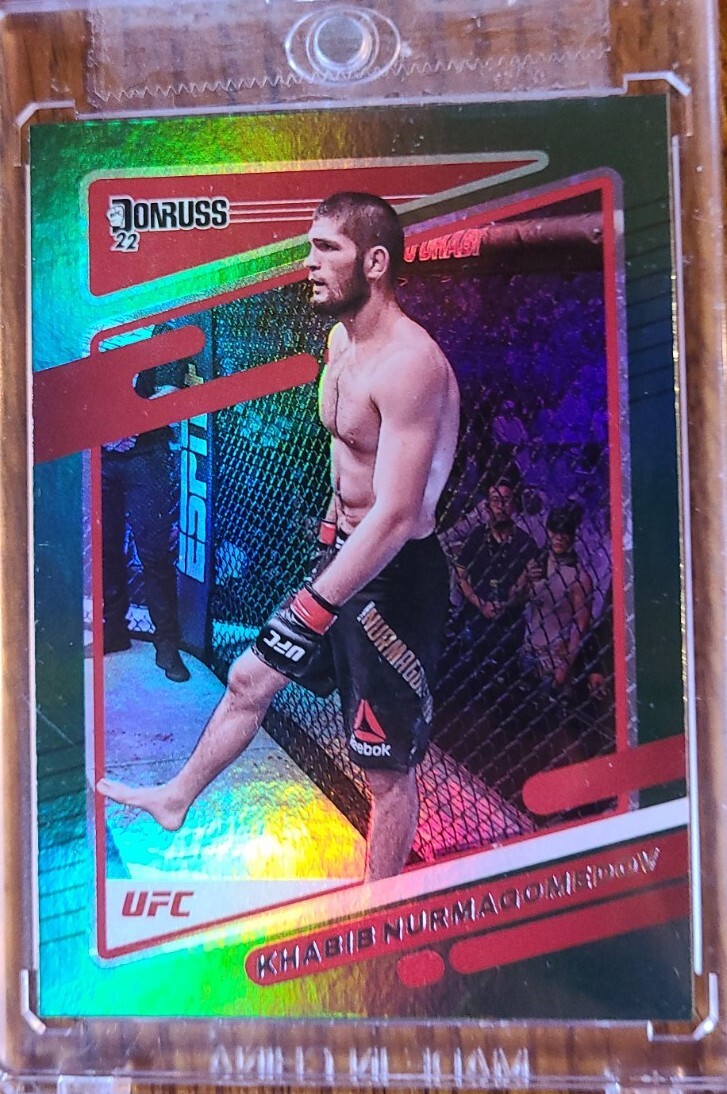 2022 Donruss UFC Green Flood SP  #4 Khabib Nurmagomedov