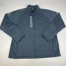 The North Face Mens Size 2XL Blue Full Zip Canyonlands Fleece *Corp Logo