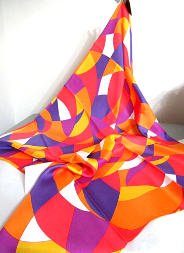 FATTORSETA by CAROLINA FATTORINI 100% SILK SQUARE SCARF 35x35 - MADE IN ITALY - Picture 16 of 20