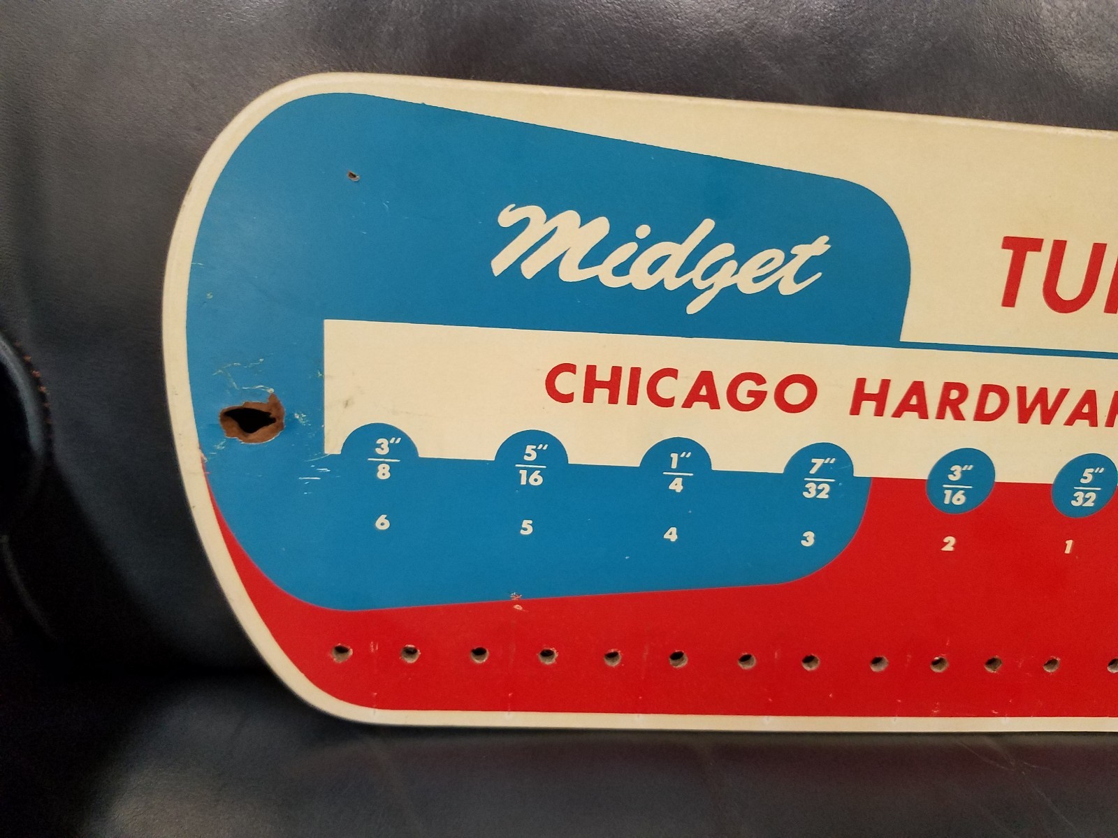 VTG CHICAGO HARDWARE FIXTURE CO Midget Turnbuckle ADVERTISING SIGN