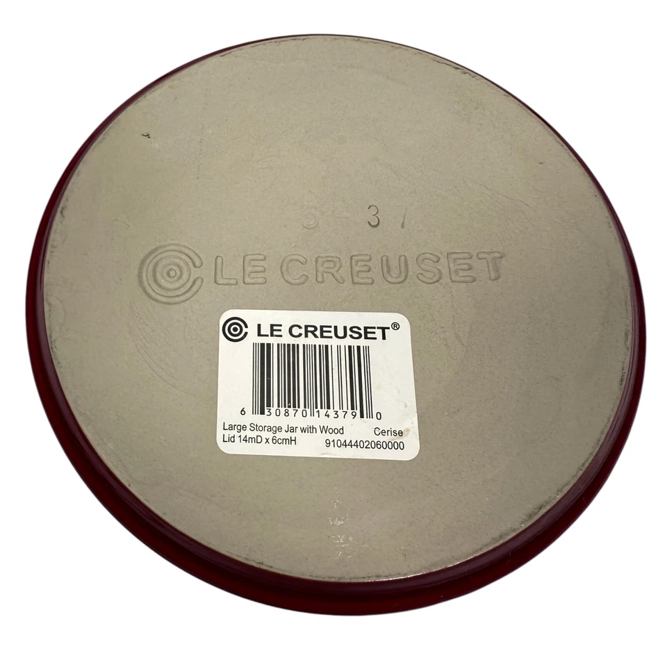 Le Creuset Bote de Gres Ombre Rojo Tarro de Almacenamiento Tazón Redondo 5.5" Sin Tapa Foto 4 de 4