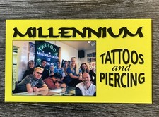 vintage MILLENNIUM gallery of living art TATTOO BUSINESS CARD Greenly CO
