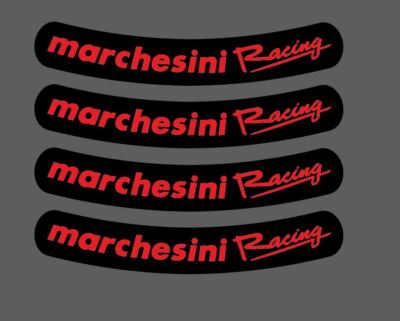 Set Adhesives for Rim Marchesini Racing Red Diameter 17 Ducati Aprilia Diapas