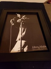 Johnny Mathis Sahara Vegas Rare Original Concert Promo Poster Ad Framed!
