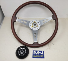 VOLANTE STERZO HELLEBORE INNOCENTI MINI COOPER LEYLAND 380MM IN RADICA NUOVO
