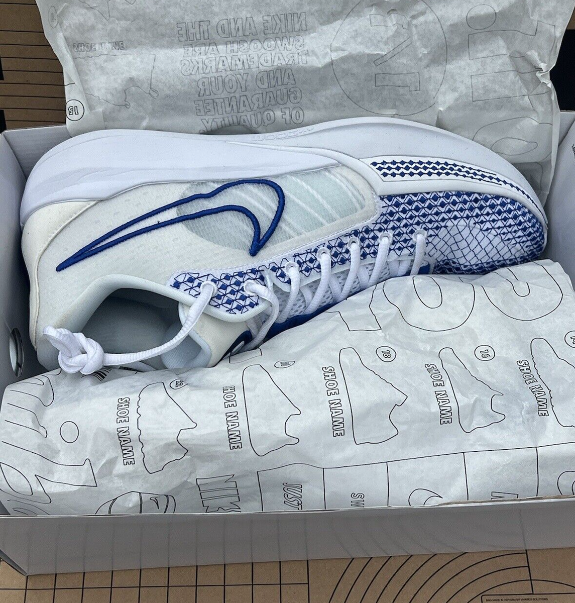 シューズ(女性用) Sabrina1 by you NIKE SABRINA 1 *BY YOU ID* Basketball Shoe White and Blue