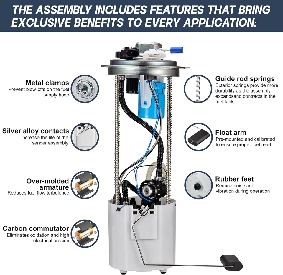 Модуль топливного насоса E4005M для 2010 2011 2012 2013 Chevrolet Silverado 1500 - Изображение 3 из 4