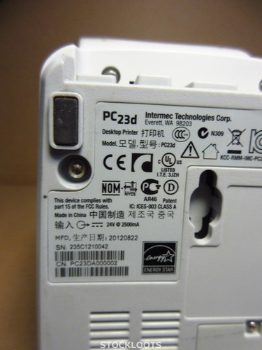 Intermec PC23D USB Thermal 2" Label Printer NO RELEASE LATCHES / BROKEN FRONT - Afbeelding 3 van 5