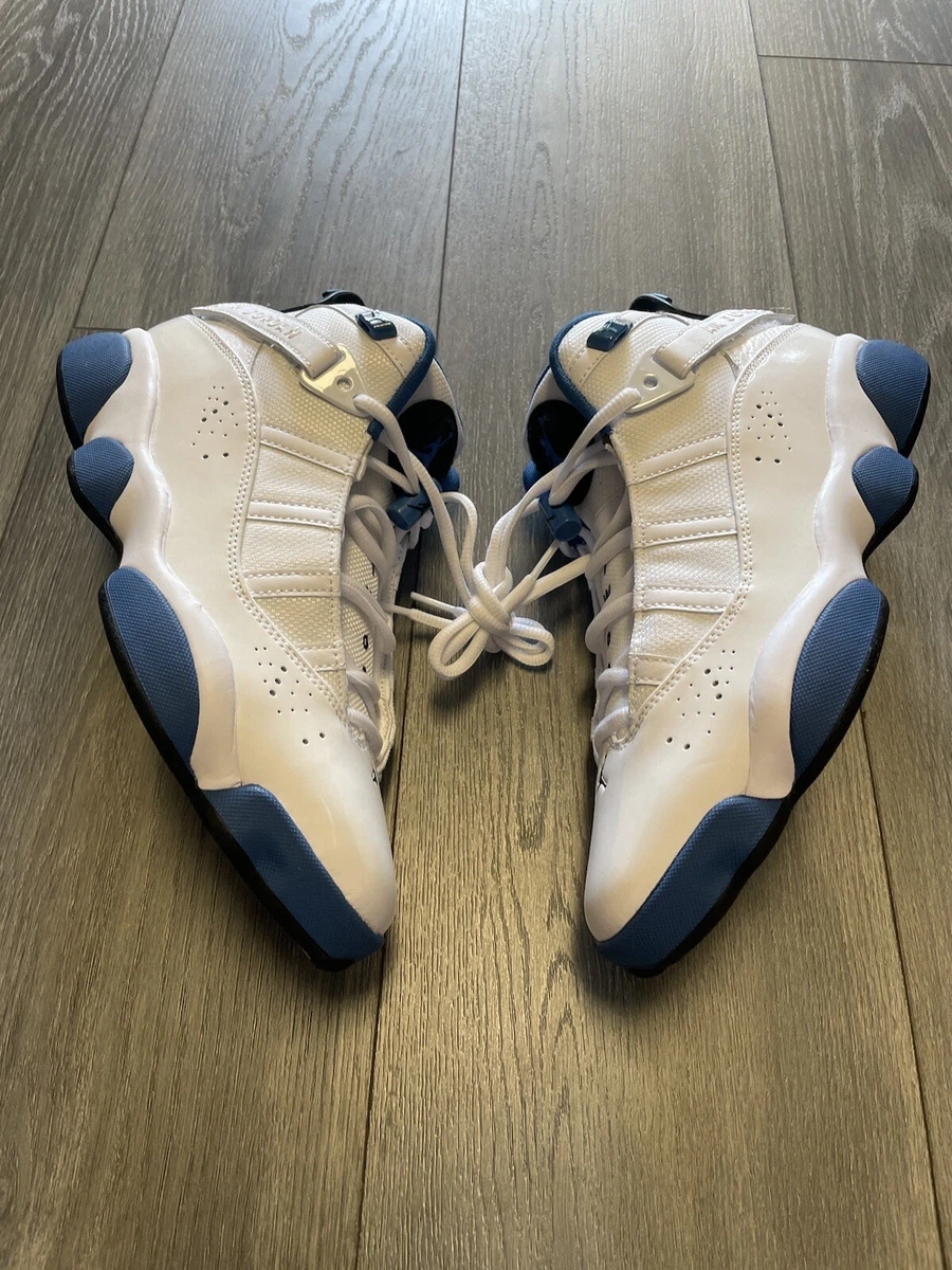 Nike Jordan 6 Rings White Black Dark Marina Blue 322992 114 Men s