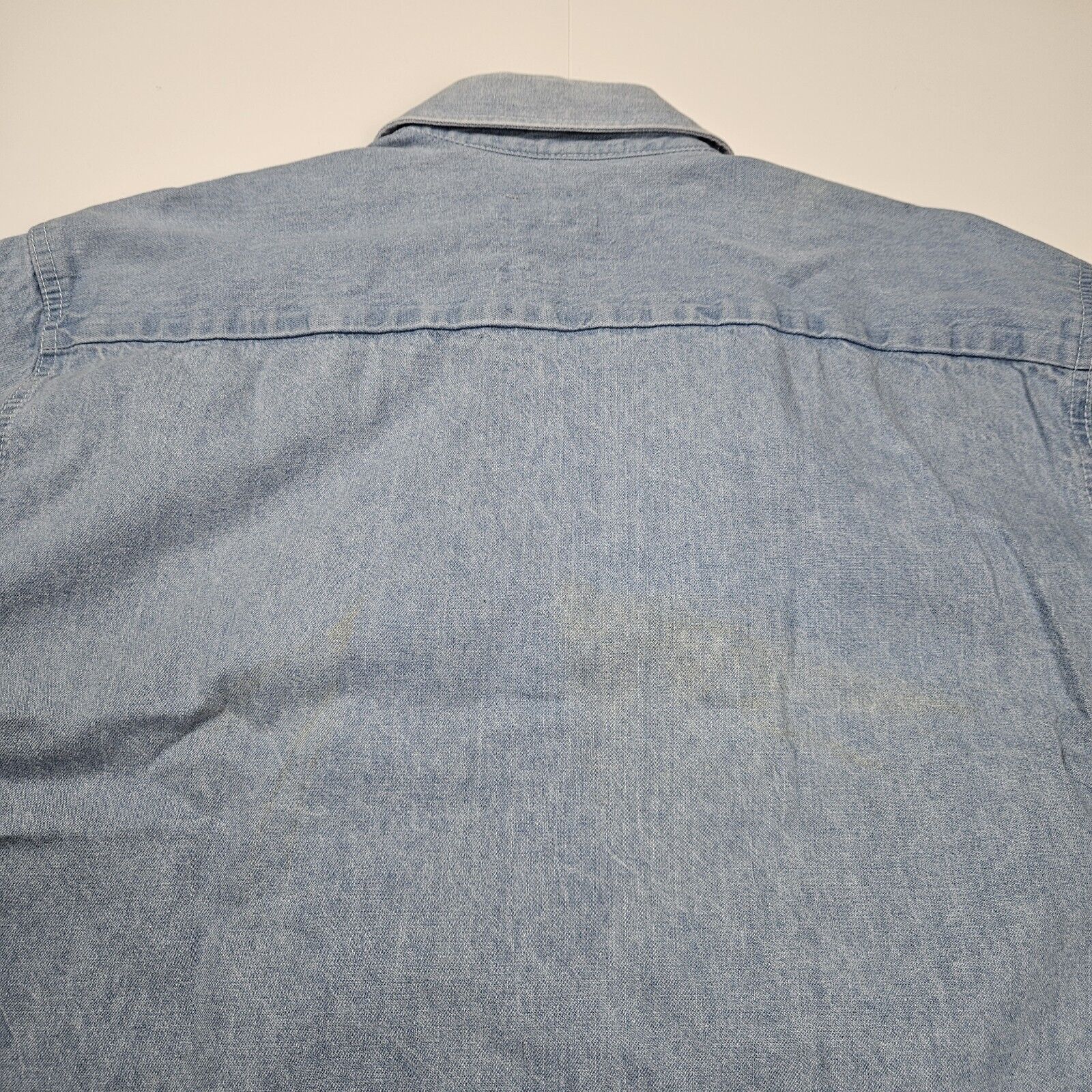 Vintage Wah Maker Denim Shirt Mens Large Blue Lom… - image 6