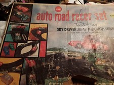 Vtg Sears Auto Road Racer Set by Allstate Marx Slot Car Set Orig. Box,extra body