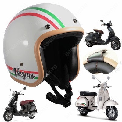 CASCO JET NOEND OMOLOGATO TRIBUTE BIANCO LUCIDO GRAFICA TRICOLORE FOR VESPA  | eBay