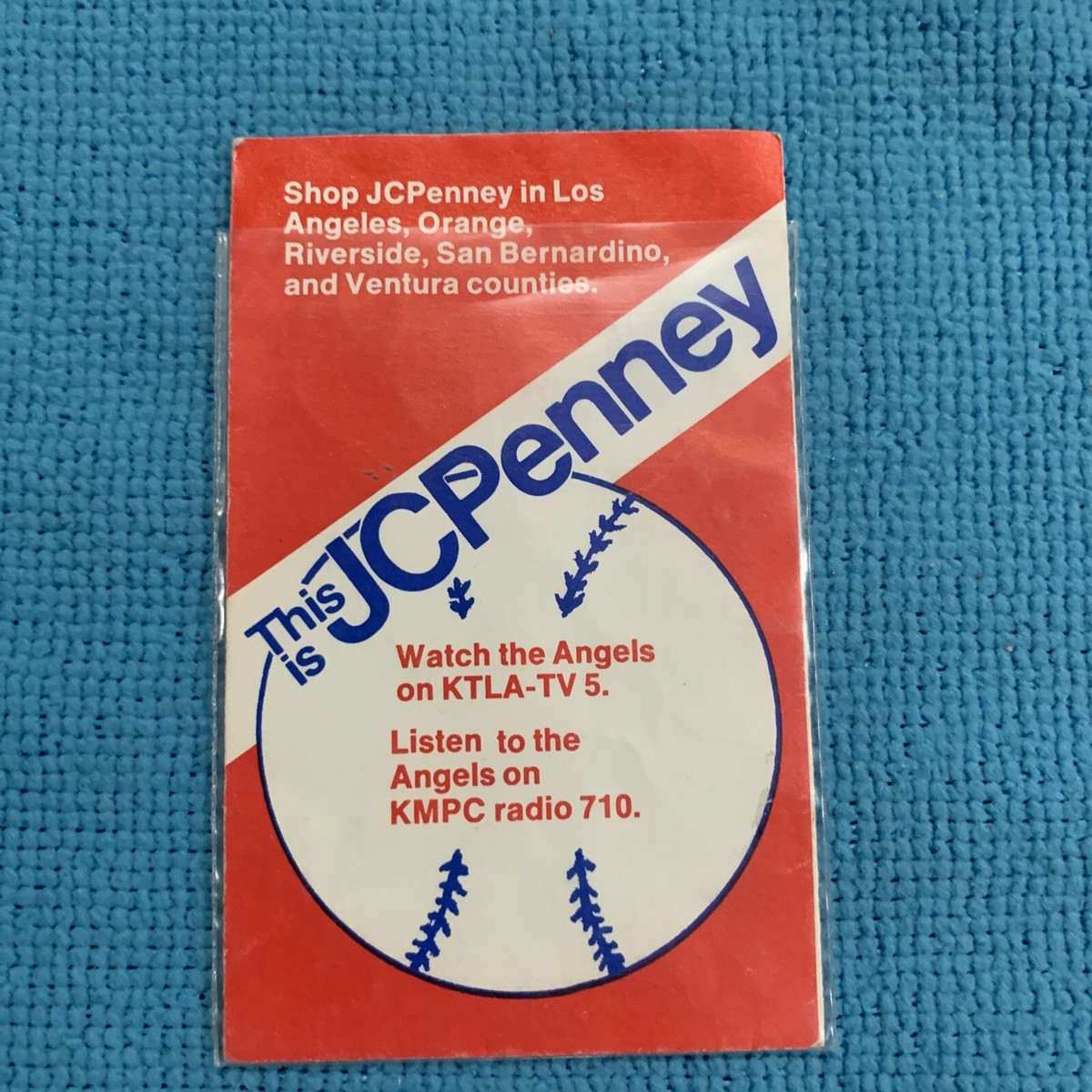 1979 California Angels Pocket Schedule, Sponsored By JC Pennys