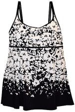 New Heat Womens Plus Size Scoop Swimdress Swimsuit 18 W Floral Swimwear Dress