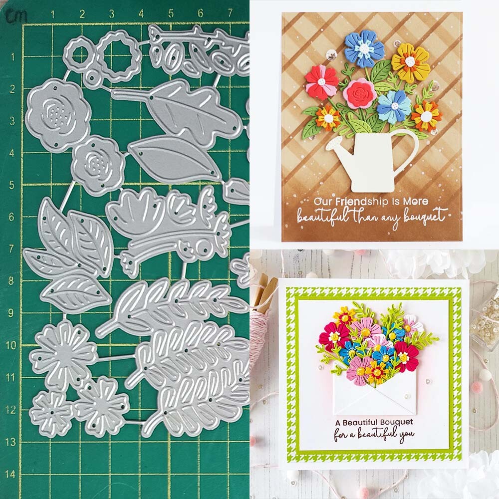 Flowers Metal Cutting Dies Stencil Scrapbook Album Stamp Paper Card Embossing De