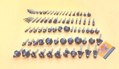 Drill Hog® 80 Pc Carbide Router Bit Set Tungsten Woodworking Lifetime Warranty - Picture 3 of 4