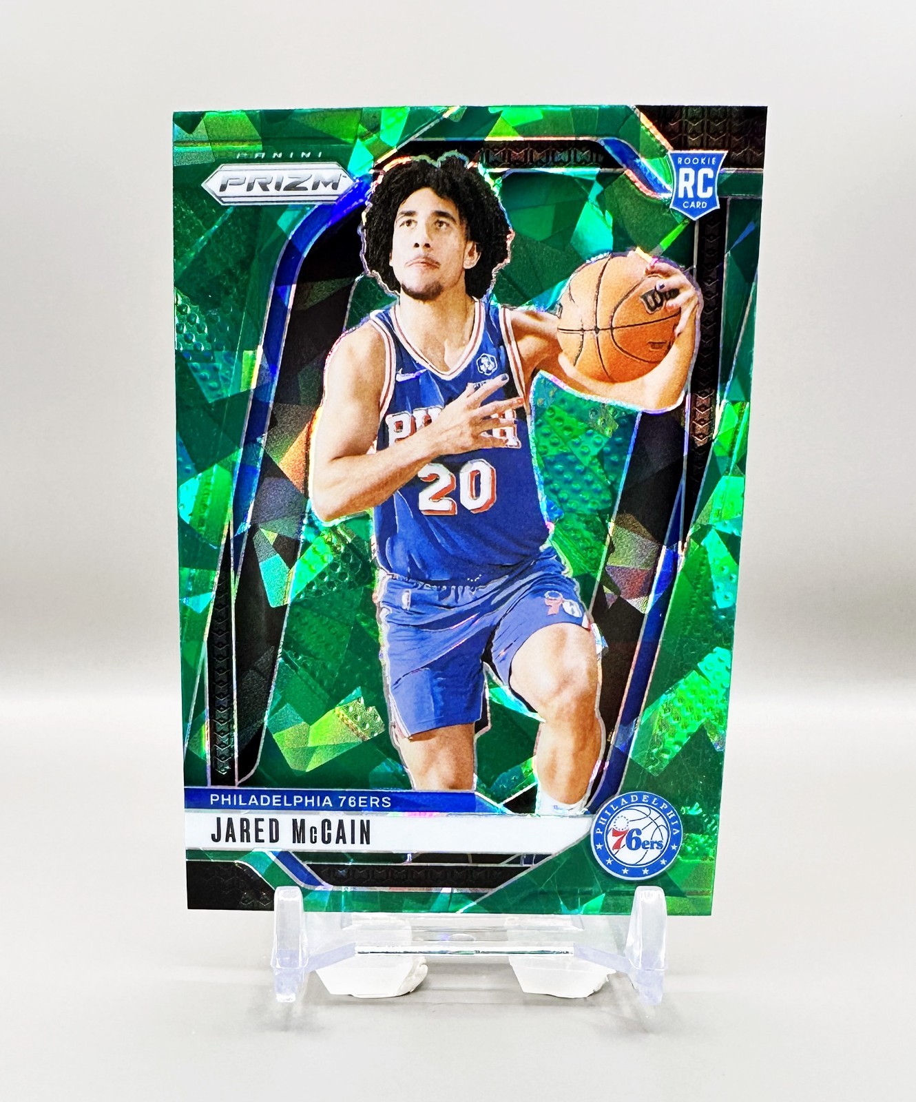 2024 Panini Prizm Basketball #222 (Green Ice Prizm)  JARED McCAIN [RC]