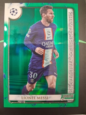 LIONEL MESSI 2022-23 Stadium Club Chrome - Contributions Green Refractor /99
