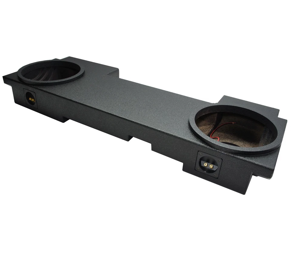 Se adapta a GMC Sierra 2500HD doble cabina 02-13 doble 12" subcaja gabinete - recubierto de rinoceronte Foto 3 de 4