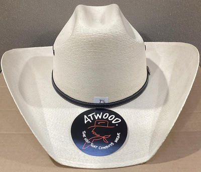 #ad ATWOOD HAT CO. Thoroughbred Low Crown 7X Palm Leaf Cowboy Hat Hereford NEW W TAG $79.99