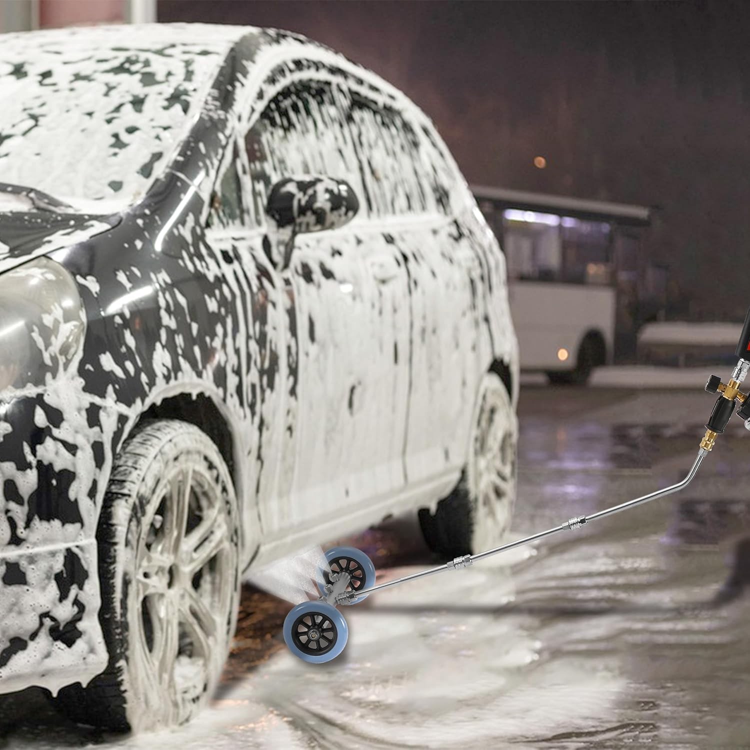 RIDGE WASHER Pressure Washer Undercarriage 16 Inch + Foam Cannon, Silver 