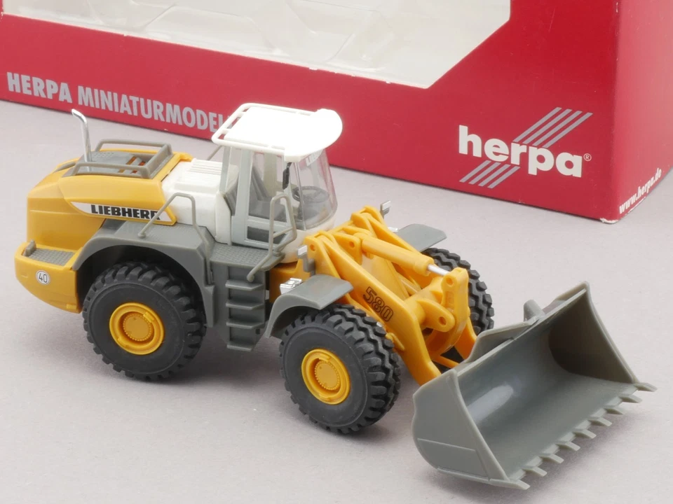 Herpa 148122 Liebherr L 580 Radlader Baumaschine wie NEU! OVP 1705-26-10