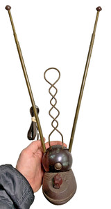 Vintage RCA Atomic Age Rabbit Ears TV Antenna Brass Space Age Mid-Century MCM FM