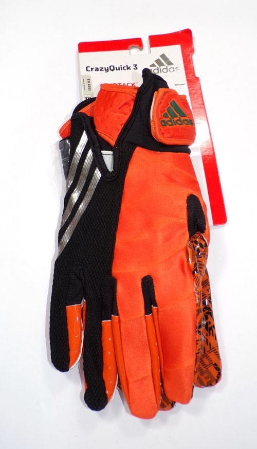 Miami Hurricanes adidas CrazyQuick 3.0 BLACK/ORANGE Receiver