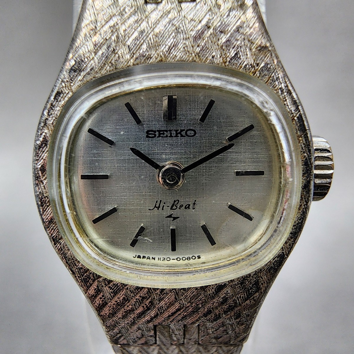 Seiko Ladies Watch Vintage Stainless Mesh Weave Bracelet Silver Round Dial Seiko watch features unique non-round movement. Mesh  main image 3