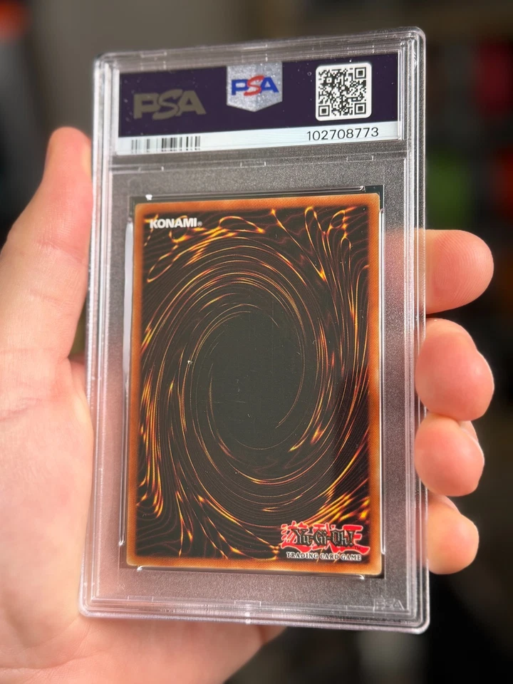 2002 Yu-Gi-Oh LOB Flame Swordsman Legend/Blue Eyes 1st Edition PSA 9 Wavy - Image 2 of 2