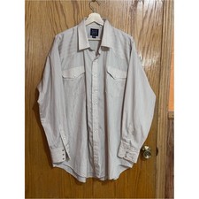 Rock Creek Ranch sz 18 1/2x36 Light Tan Western pearl snap Down Shirt