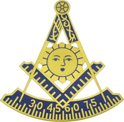 Mason Past Master Symbol Iron-On Patch
