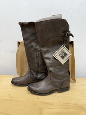 Frye Phillip Riding Women's Leather Knee High Tall Boots Dark Brown Size 7 B